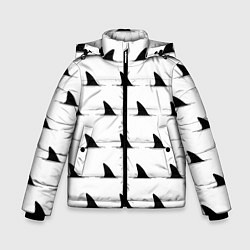 Зимняя куртка для мальчика Плавники акул - паттерн