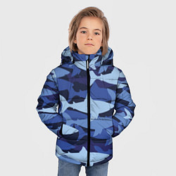 Куртка зимняя для мальчика Акулий камуфляж - паттерн, цвет: 3D-красный — фото 2
