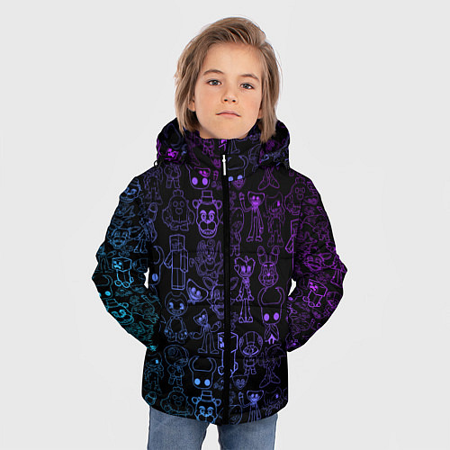 Зимняя куртка для мальчика Разные персонажи игр / 3D-Светло-серый – фото 3