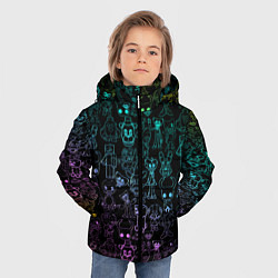 Куртка зимняя для мальчика Персонажи из разных игр неон, цвет: 3D-светло-серый — фото 2