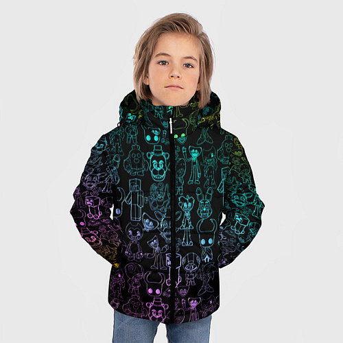 Зимняя куртка для мальчика Персонажи из разных игр неон / 3D-Светло-серый – фото 3