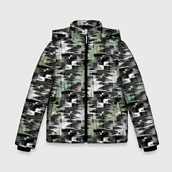 Куртка зимняя для мальчика Абстрактный камуфляжный темный, цвет: 3D-черный