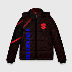 Куртка зимняя для мальчика Suzuki Абстракция, цвет: 3D-светло-серый