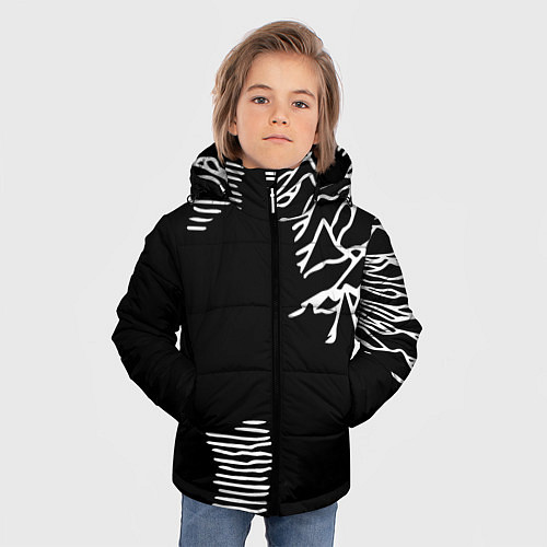 Зимняя куртка для мальчика Joy Division - неровность горы / 3D-Светло-серый – фото 3