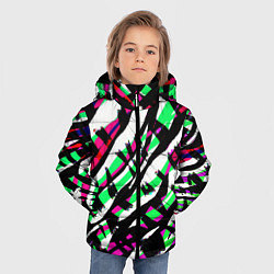 Куртка зимняя для мальчика Разноцветная Зебра, цвет: 3D-черный — фото 2