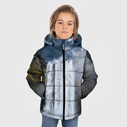 Куртка зимняя для мальчика Водопад Скогафосс, цвет: 3D-светло-серый — фото 2