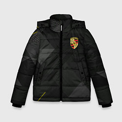 Куртка зимняя для мальчика Porsche - logo, цвет: 3D-красный