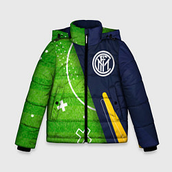 Куртка зимняя для мальчика Inter football field, цвет: 3D-черный