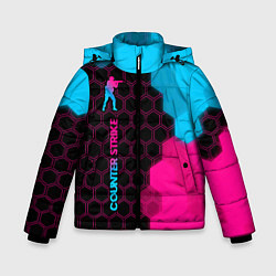 Зимняя куртка для мальчика Counter Strike - neon gradient: по-вертикали