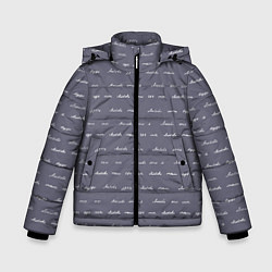Куртка зимняя для мальчика Фиолетовая любовь, цвет: 3D-светло-серый
