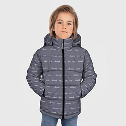 Куртка зимняя для мальчика Фиолетовая любовь, цвет: 3D-светло-серый — фото 2