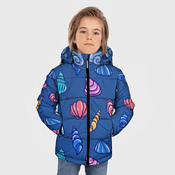 Куртка зимняя для мальчика Паттерн из морских раковин, цвет: 3D-красный — фото 2