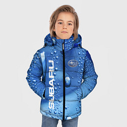 Куртка зимняя для мальчика Subaru - капли, цвет: 3D-красный — фото 2