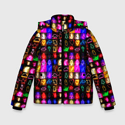 Куртка зимняя для мальчика Neon glowing objects, цвет: 3D-светло-серый