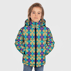 Куртка зимняя для мальчика Калейдоскоп - желтые узоры, цвет: 3D-светло-серый — фото 2