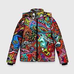 Куртка зимняя для мальчика Радужная картина, цвет: 3D-светло-серый