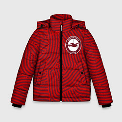 Куртка зимняя для мальчика Brighton отпечатки, цвет: 3D-красный