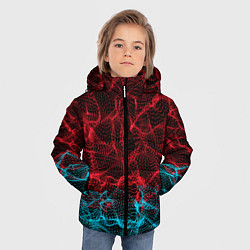 Куртка зимняя для мальчика Двухцветная абстракция, цвет: 3D-светло-серый — фото 2
