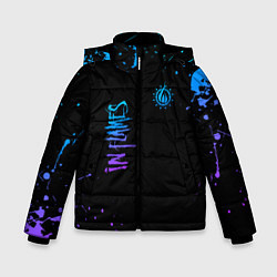 Куртка зимняя для мальчика In flames - неон, цвет: 3D-черный