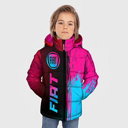 Куртка зимняя для мальчика Fiat - neon gradient: по-вертикали, цвет: 3D-черный — фото 2