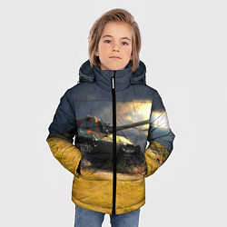 Куртка зимняя для мальчика Танк Е100, цвет: 3D-светло-серый — фото 2