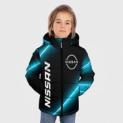 Куртка зимняя для мальчика Nissan неоновые лампы, цвет: 3D-черный — фото 2
