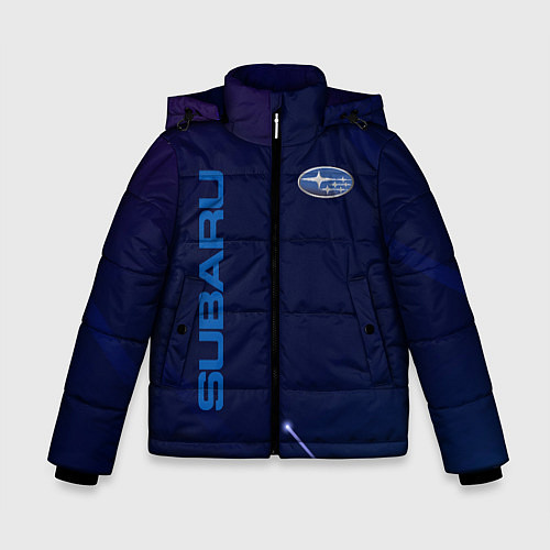 Зимняя куртка для мальчика Subaru Абстракция / 3D-Светло-серый – фото 1