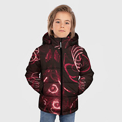 Куртка зимняя для мальчика Неоновые тусклые фонари, цвет: 3D-светло-серый — фото 2