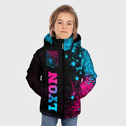 Куртка зимняя для мальчика Lyon - neon gradient: по-вертикали, цвет: 3D-черный — фото 2