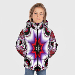 Куртка зимняя для мальчика Грубый фрактальный узор, цвет: 3D-светло-серый — фото 2