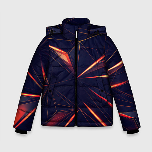 Зимняя куртка для мальчика Раскаленные грани / 3D-Красный – фото 1