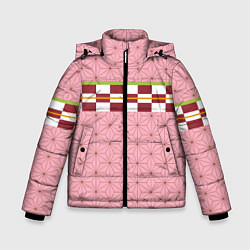 Куртка зимняя для мальчика Кимоно Незуко, цвет: 3D-черный