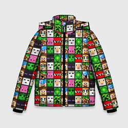 Куртка зимняя для мальчика Minecraft - characters, цвет: 3D-черный