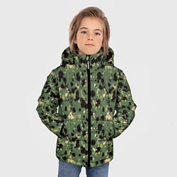 Куртка зимняя для мальчика Милитари клякса мини, цвет: 3D-черный — фото 2