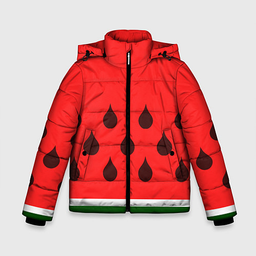 Зимняя куртка для мальчика Сочный летний арбуз / 3D-Красный – фото 1