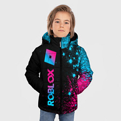 Куртка зимняя для мальчика Roblox - neon gradient: по-вертикали, цвет: 3D-черный — фото 2