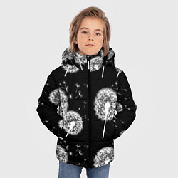 Куртка зимняя для мальчика Одуванчики - паттерн, цвет: 3D-черный — фото 2