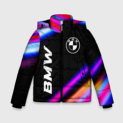 Куртка зимняя для мальчика BMW speed lights, цвет: 3D-черный