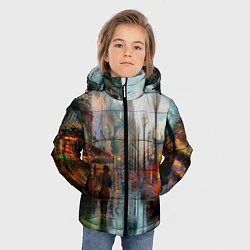 Куртка зимняя для мальчика В Питере дождь, цвет: 3D-черный — фото 2