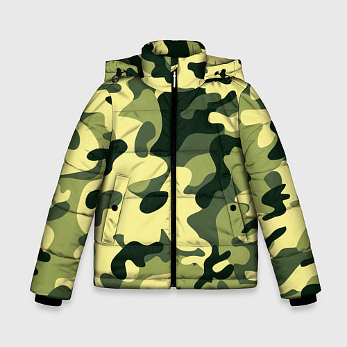 Зимняя куртка для мальчика Камуфляж милитари / 3D-Светло-серый – фото 1