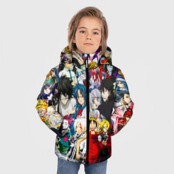 Куртка зимняя для мальчика Все аниме персонажи, цвет: 3D-красный — фото 2