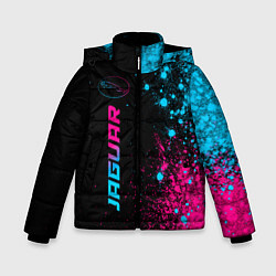 Куртка зимняя для мальчика Jaguar - neon gradient: по-вертикали, цвет: 3D-черный