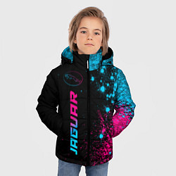 Куртка зимняя для мальчика Jaguar - neon gradient: по-вертикали, цвет: 3D-черный — фото 2