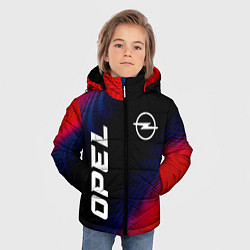 Куртка зимняя для мальчика Opel красный карбон, цвет: 3D-черный — фото 2