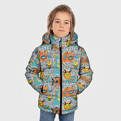 Куртка зимняя для мальчика Фантастические животные, цвет: 3D-красный — фото 2