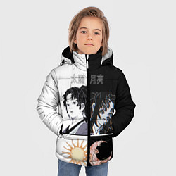 Куртка зимняя для мальчика Солнце и луна - Кокушибо первая луна, цвет: 3D-черный — фото 2