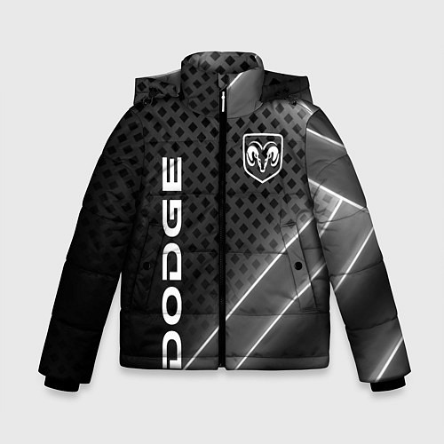 Зимняя куртка для мальчика Dodge Абстракция карбон / 3D-Светло-серый – фото 1