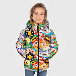 Куртка зимняя для мальчика Skzoo stickers characters, цвет: 3D-красный — фото 2