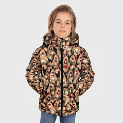 Куртка зимняя для мальчика Новогодние зайцы, цвет: 3D-светло-серый — фото 2