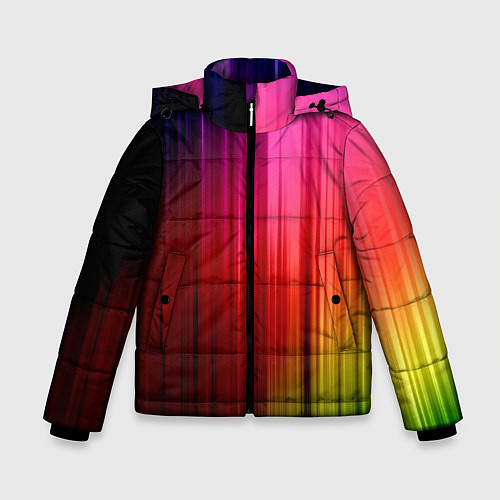 Зимняя куртка для мальчика Цветной спектр / 3D-Светло-серый – фото 1